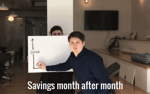 Savings month after month gif