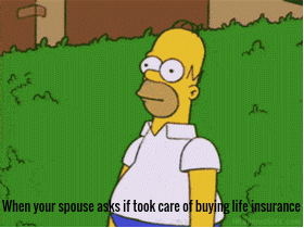 When your spouse asks if took care of buying life insurance gif