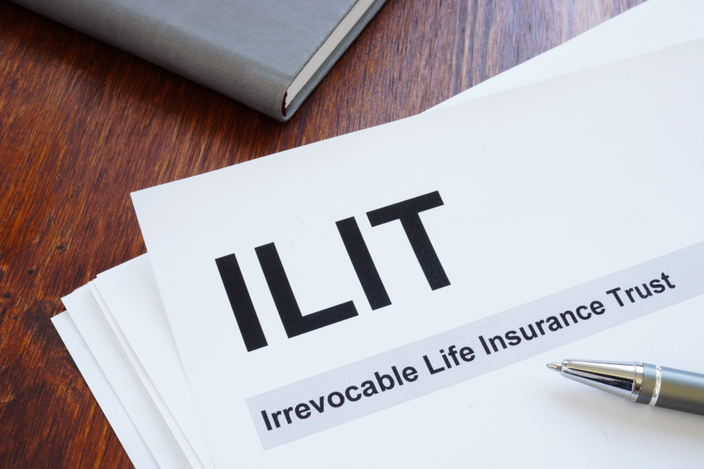 An irrevocable life insurance trust (ILIT) is commonly used for estate tax savings $25 million to $50 million policies
